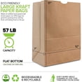 thumbnail image 4 of Stock Your Home 57 Lb Kraft Paper Bag (100 Count) Heavy Duty, Large Brown Paper Grocery Bags for Food Shopping, Recycling, Trash, Bulk Pack Size, 4 of 6