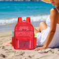 thumbnail image 4 of Red Mesh Backpack, 17X11.8X5.51 inch Breathable Mesh Daypack, Lightweight Travel Storage Backpack, Mesh Bookbag with Zipper, Outdoor Casual Mesh Rucksack, Multi Pocket Commute Backpack, 4 of 5