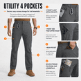 thumbnail image 5 of MASKERT Mens Hiking Pants Lightweight Cargo Pants Quick Dry Water Resistant Stretchy Straight Leg Travel Pant, 5 of 8