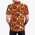thumbnail image 3 of Balery Almond Nuts Printed Men’s Short Sleeve Polo Shirt, Midweight Men's Shirt,Golf Polo shirts -3X-Large, 3 of 8