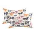 thumbnail image 2 of Haosy Satin Pillowcase for Hair and Skin Standard Cooling Silk Pillow Case with Envelope Closure Highland Cattle on Grass 20"x26", 2 of 9