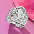 thumbnail image 6 of Ross-Simons 1.40 ct. t.w. Diamond Heart Ring in Sterling Silver, Women's, Adult, 6 of 7