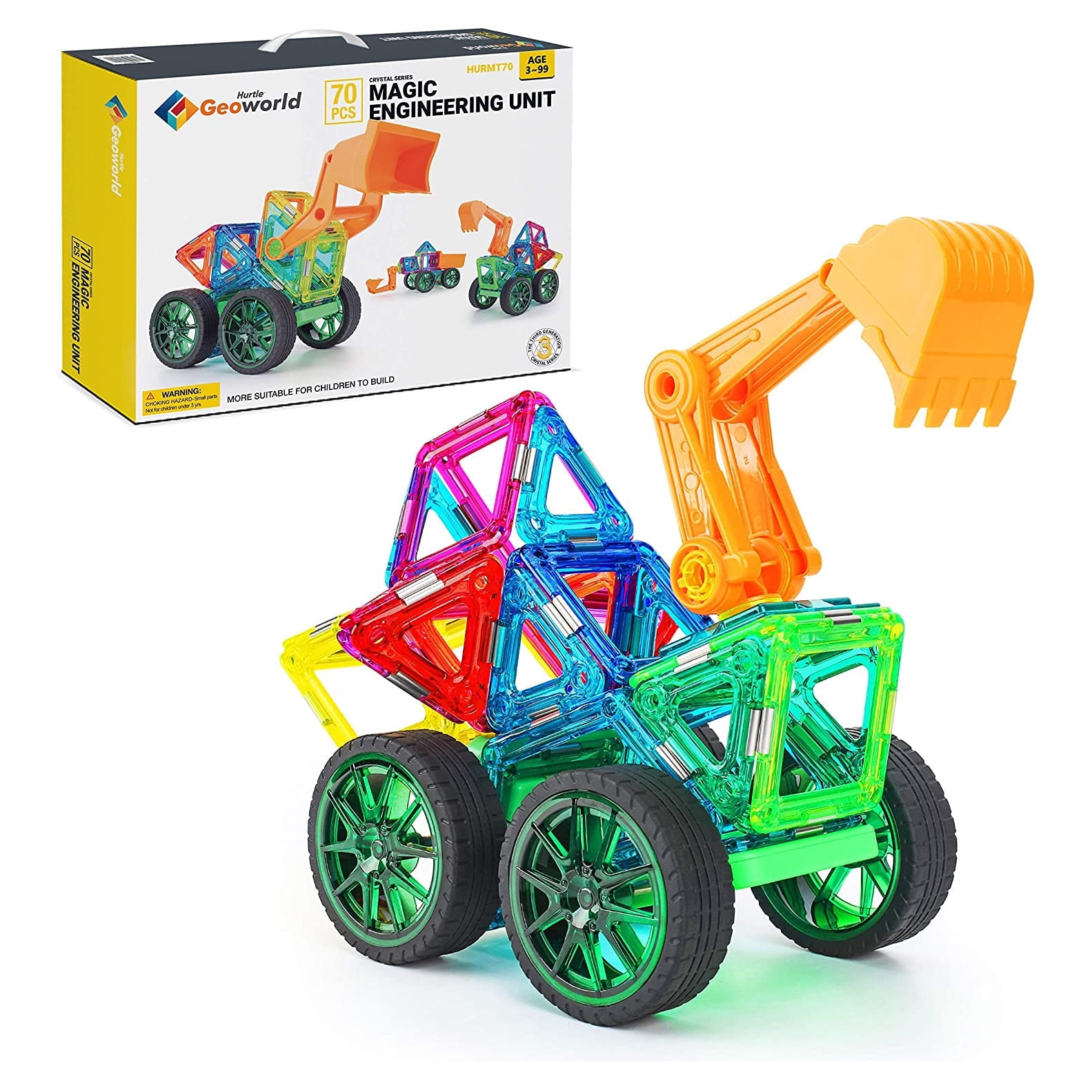 Hurtle 70 Piece Kids Deluxe Engineering Magnetic Building Blocks Kit (4  Pack) | Walmart Canada
