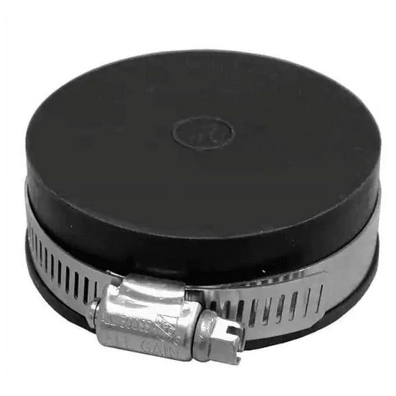 Avalon Rubber Jim Cap With Stainless Steel Hose Clamp 3"