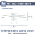 thumbnail image 6 of Prominence Home 42" Alvina Flush Mount Indoor White Ceiling Fan, 6 of 16