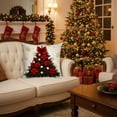 thumbnail image 4 of Christmas Poinsettias Couch Pillow Covers, Throw Pillows Bed Decorative Pillow Cases Decorative Pillows for Couch 17.71x17.71in Bedroom Living Room, 4 of 6