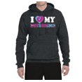 thumbnail image 2 of I Love My Boyfriend Tie Dye Pop Culture Unisex Graphic Hoodie Sweatshirt, Heather Black, Medium, 2 of 3
