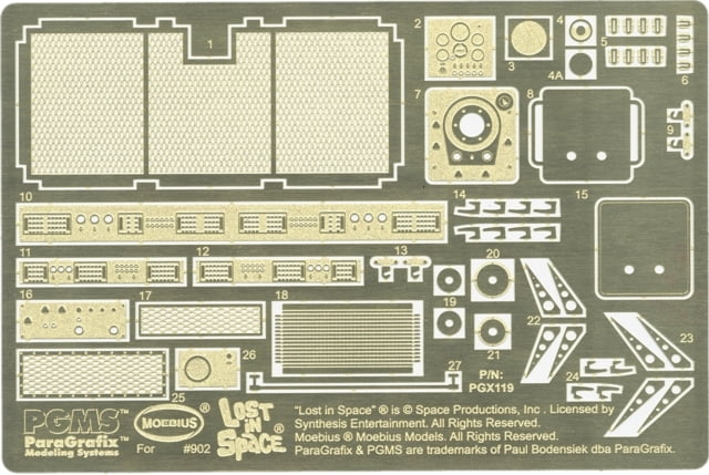 Chariot Photoetch and Decal Set 1//24 scale PGX119 Lost in Space