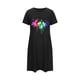 thumbnail image 5 of Camisón corto de talla grande para mujer, camisón de manga corta con estampado de pecho a la moda, camisón para mujer, 5 of 5