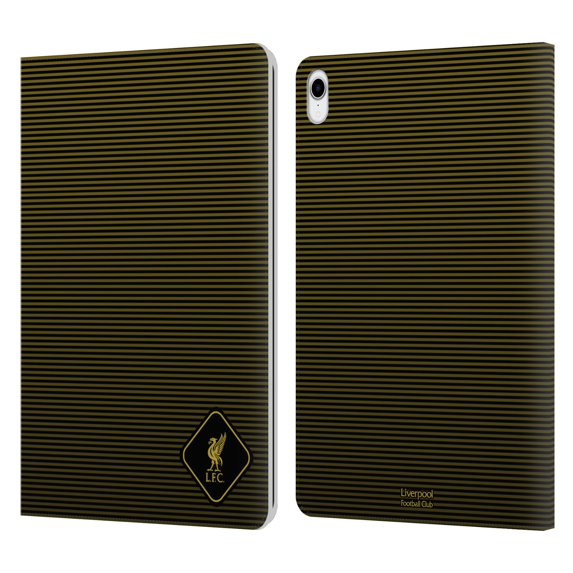 Head Case Designs Officially Licensed Liverpool Football Club Crest & Liverbird 2 Black & Gold Leather Book Wallet Case Cover Compatible With Apple iPad Pro 11 (2018)
