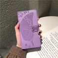 thumbnail image 4 of Samsung Galaxy A70 Wallet case, COTDINFORCA Embossed Butterfly Pattern flip Card Set Cash Leather case, Advanced PU, 4 of 5