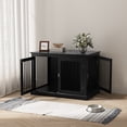 thumbnail image 5 of Furniture Style Dog Crate with Cushion, Dog Kennel Medium, Pet Crates, Dog Cage for Small and Medium Dogs, Decorative Dog Kennel with Flip-top Plate, Chew-Proof Metal Bars, Black, 5 of 7