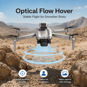 BEEPRINCESS M6 Foldable Drone with 1080p HD Camera, Brushless Motor, Obstacle Avoidance, 4.5 in Screen Controller, 2 Batteries