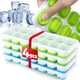 thumbnail image 2 of Molde para cubitos de hielo con tapa, molde cuadrado de silicona para cubitos de hielo para 14 cubitos de hielo, fácil de liberar, herramienta de barra de cocina de verano para congelar cócteles, 2 of 7