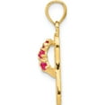 thumbnail image 3 of 14K Yellow Gold 3D July/Cz Birthstone Flip Flop Pendant (25 X 8) Made In United States d3427, 3 of 6