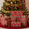 thumbnail image 5 of 67 Christmas Wrapping Paper - Gifts Wrapping Paper, Funny Christmas Elements Patterns, for Christmas Gift Boxes Decoration(Red 29.94*19.7"), 5 of 6
