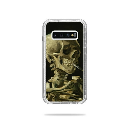 Skull Cigarette Case - Skin For Lifeproof Next Case Samsung Galaxy S10 - Skull With Cigarette | MightySkins Protective, Durable, and Unique Vinyl Decal wrap cover | Easy To Apply, Remove, and Change Styles