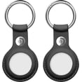 thumbnail image 1 of 2-Pack Case for AirTag,Genuine Leather case for AirTags Key Chain Loop, Easy Carry AirTag Holder Cover for Keys, Backpacks, Liner Bags, 1 of 7