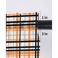 thumbnail image 6 of Orange Black Plaid Curtains 54 Inch Length, Sheer Curtains for Bedroom Living Room Window Farmhouse Orange Black Checkered Rod Pocket Voile Drapes Kitchen Curtains Small Half Window 52"x54" 2 Panels, 6 of 6