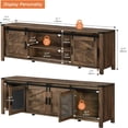 thumbnail image 4 of Wampat Farmhouse TV Stand with Storage Shelf, Walnut Brown, 4 of 7