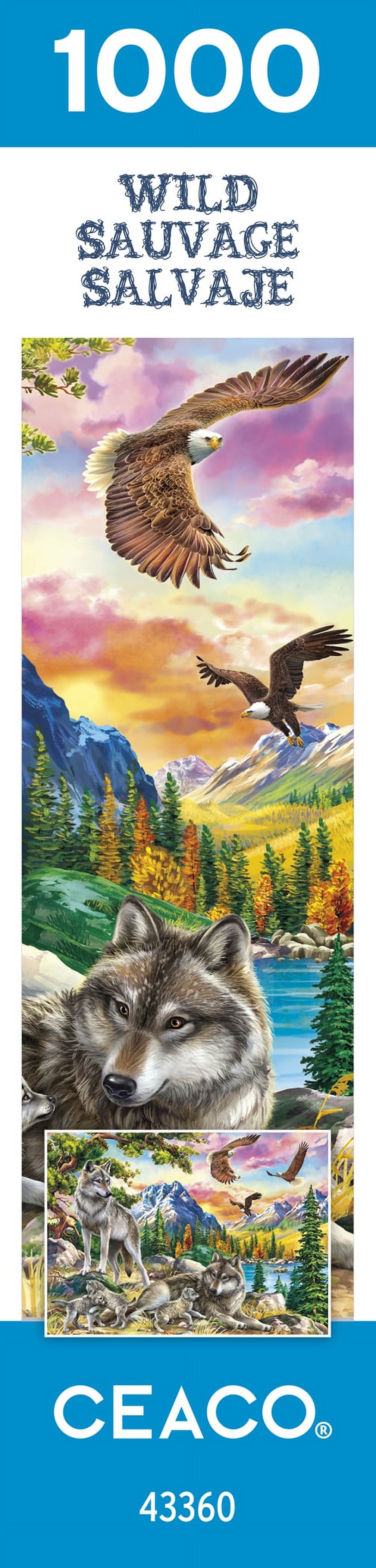 Ceaco - Image World - Wild - Wolves and Eagles - 1000 Piece Interlocking Jigsaw Puzzle