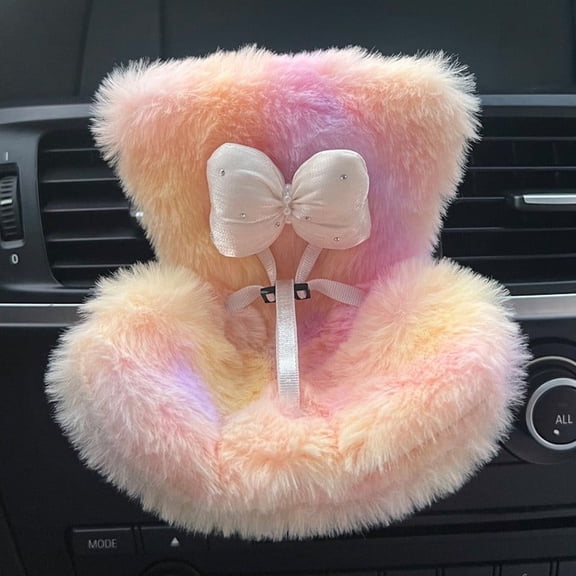 Cevemin Doll Car Seat with Soft plushs Cushion, Vent Clip and Desktop Stand - Cute and Functional Car Ornament for Doll Collectors and Fans