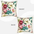 thumbnail image 3 of Kll Bird Butterfly Rose Decorative Throw Pillow Covers Velvet Soft For Couch Sofa Bedroom Living Room Outdoor -20"X20", 3 of 8