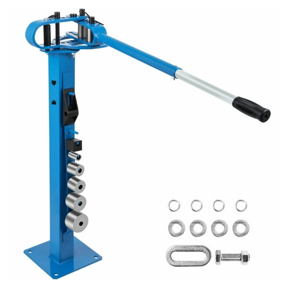 Metal Bender 1-3 Inch YP-38 Floor Type with 7 Dies - Flat & Round Bar Bending Tool for Fabrication