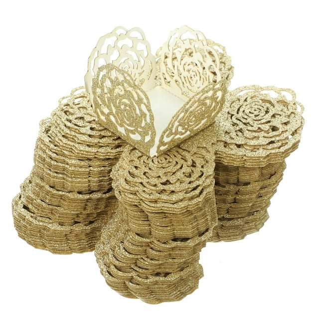 KAKOWELY 50 unidades de portavasos de papel para chocolate, vasos decorativos para trufas, papel para envolver dulces.