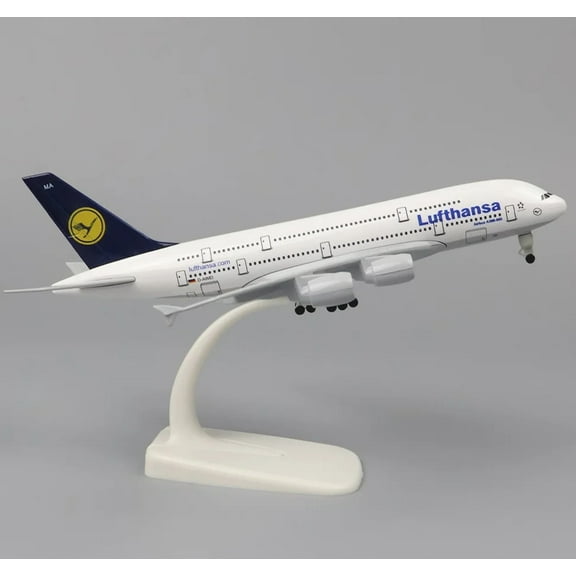 20cm Lufthansa A380 Airplane Model Miniature Plane Alloy Metal A380 Airlines Diecast Airplanes Aircraft & Wheels For Collections