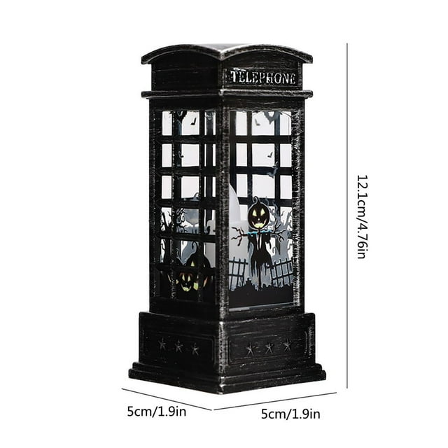 Halloween Decoration Phone Booth Wind Lamp LED Electronic Candle Pumpkin Lamp