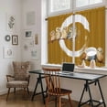 thumbnail image 5 of Japanese Style Kitchen Curtains 45 Inch Length, Brown Country Vintage Owl Birds Branches Tiers Curtains for Bathroom Bedroom Cafe, Light Filtering Small Window Treatment Drapes 2 Panels 42"Wx45"L, 5 of 8
