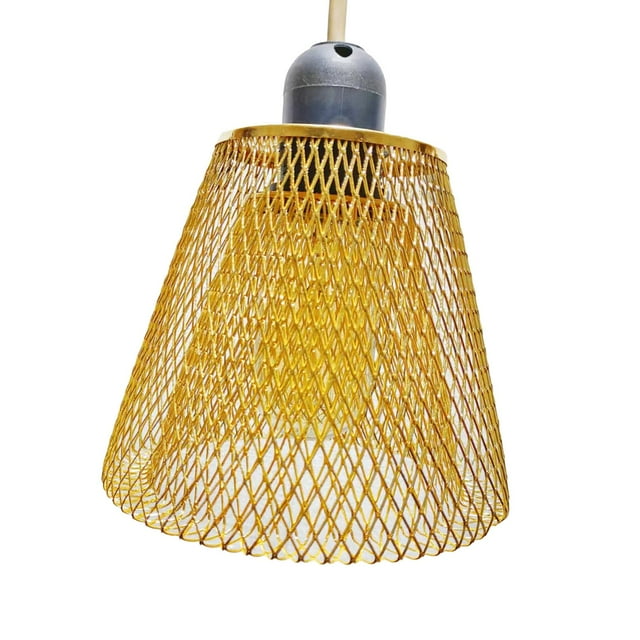 Lámpara colgante de hierro Fernando trapezoide de oro para cocina mesita de noche baño hotel sala de estar