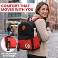 thumbnail image 4 of Disney Mickey Mouse Character Face 16.5" Adult Black & Orange  Backpack, 4 of 7