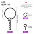 thumbnail image 2 of Juego de llaveros Jewelry Finding Swepeet, 450 unidades, 25 mm, color negro oscuro, 2 of 7