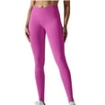 thumbnail image 3 of Eryao Womens High Waisted Yoga Leggings Lightweight Comfy Butt Lifting Running Pants Breathable Soft Outdoor Athletic Pants,Hot Pink XL, 3 of 6