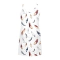thumbnail image 5 of Fnooota Womens Casual Dresses, Sleeveless V Neck Vacation Midi Dresses Summer Dresses White Size S, 5 of 5