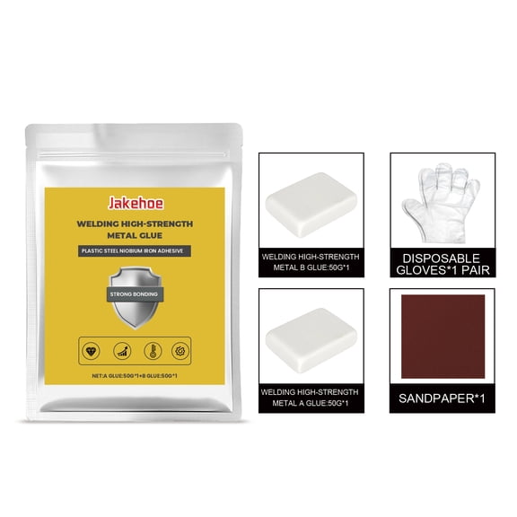High-Strength Metal Welding Glue - Epoxy Repair Clay for Aluminum, Steel & Plastic - 1 Set