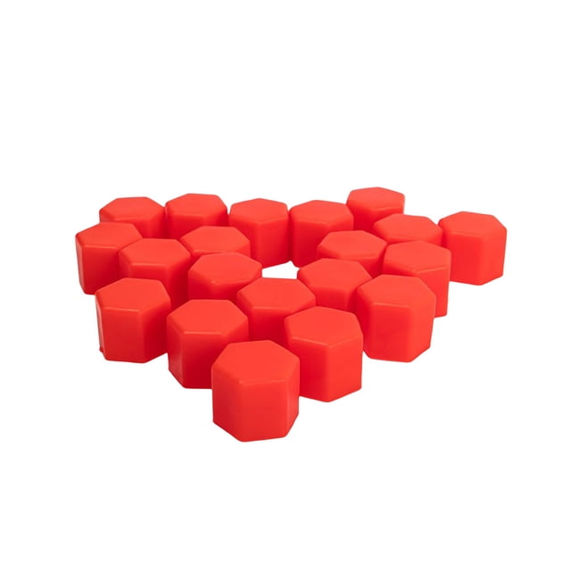fastboy 20 Pièces / Ensemble Roue de Voiture Moyeu Bouchon Décoratif Amovible Remplacement 16mm Hexagonal Universel Pneu Vis Garde Rouge