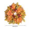 thumbnail image 5 of Simulation Roses Maple Leaf Rattan Wreath, Thanksgiving Decoration Wreath Wall, 40CM, 5 of 5