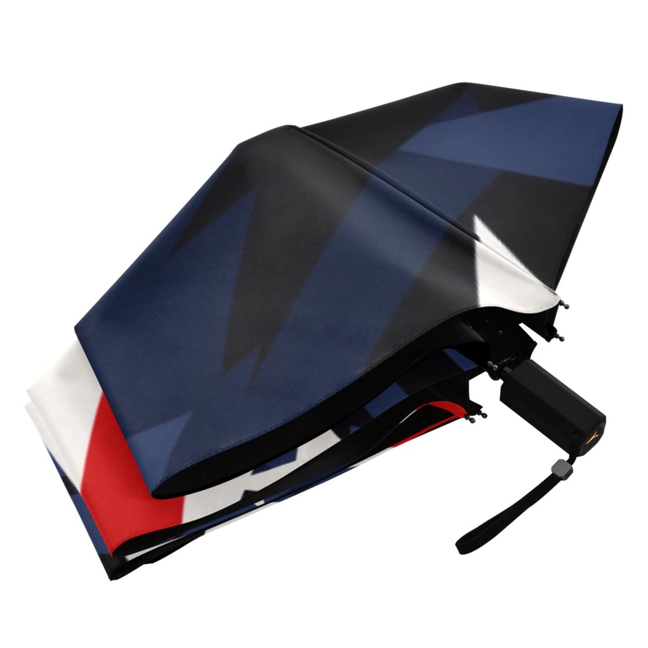 American Flag Star Compact Folding Umbrella for Rain Windproof Travel Umbrella UPF 50+ Lightweight Packable Arc Size