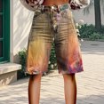 thumbnail image 2 of kaondbfi Women's Summer High Waisted Shorts Knee Length Fashionable and Casual Style with Pockets Lightweight and Breathable, 2 of 4