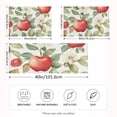 thumbnail image 2 of Yayeee Pillowcase Queen Size Set of 2 Satin Wrinkle Resistant Pillow Case, Beige Apple Pattern, 2 of 7