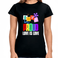 thumbnail image 2 of Proud LGBT Love is Love Lesbian Gay Bisexual LGBT Rainbow Shirts for Women, 2 of 8