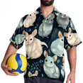 thumbnail image 4 of Tmall Men's Casual Short Sleeve Printed Button Down Spread Collar Tops Summer Beach Shirts Unisex, 4 of 6