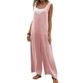 thumbnail image 3 of Qiylii Women's Strap Overalls Jumpsuits Casual Summer Boho Print Baggy Overalls Bib Wide Leg Jumpsuits with Pockets, 3 of 9