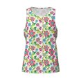 thumbnail image 4 of Easygdp Vector Mexican Otomi Style Bright Men's Tank Top, Sleeveless Muscle T Shirts, Breathable, Quick-Dry, Loose for Gym, Running, Fitness - X-Large, 4 of 9