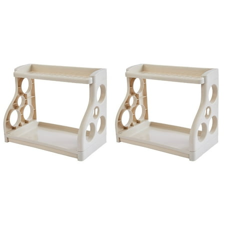 

TOYMYTOY Storage Shelf Spices Holder Organizer Rack Kitchenware Double Layer Kitchen Rack