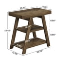 thumbnail image 2 of Spaco Wood End Table, 3-Tier Sofa Side Table with Storage Shelf, End Table for Indoor as Bedroom, Brown, 2 of 6