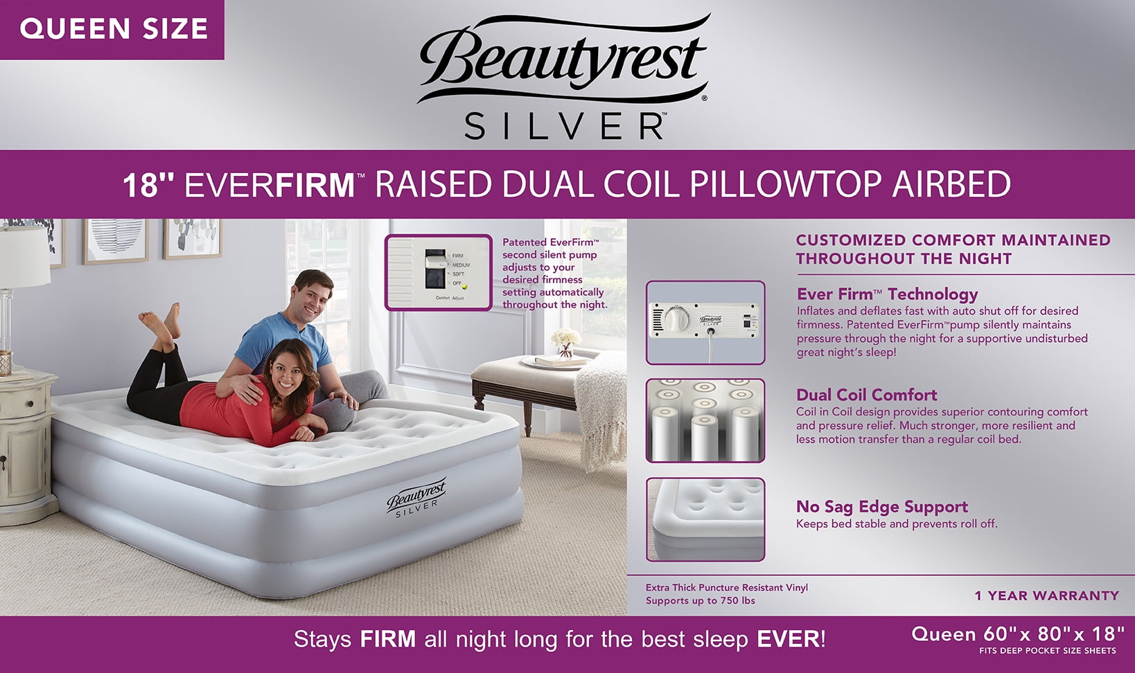 Beautyrest silver shop 18 everfirm